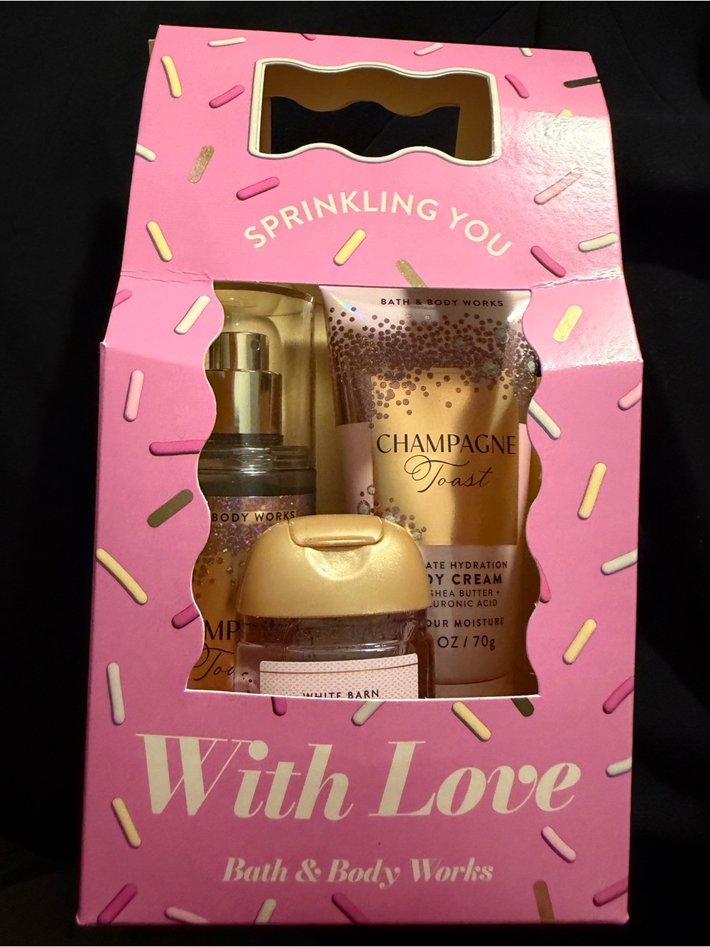 Bath & Body Works Champagne Toast Gift Set - Pink & Gold